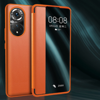 Honor 50 Honor50 etui skórzane okno widok odwróć pokrywa dla Honor 50 Pro SE 60 książka portfel odporny na wstrząsy zderzak dla Huawei Nova 9 SE 1